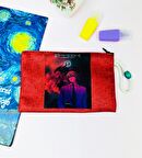 Kırmızı Death Note Tasarımlı Bez Kalemlik Cüzdan