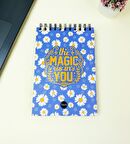 21x14Cm Üstten Spiralli Sketch Book - Eskiz Defteri - Siyah Sayfa - 260 Gr - 56 Yaprak