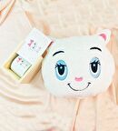 Sevimli Kedi Tasarımlı Peluş Yastık Ve Kutulu Kupa Set