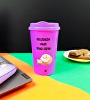 Motto Tasarımlı Plastik Kahve Bardağı