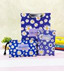 Mor Papatya Tasarımlı Kırtasiye Seti