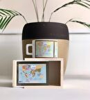 Travel Jounal Tasarımlı Ahşap Kutulu Fincan