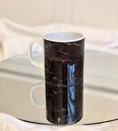 Siyah Mermer Tasarımlı Kupa