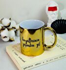 Hayallerinin Peşinden Git Tasarımlı Gold Kupa 