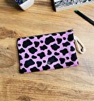 İnek Tasarımlı Bez Kalemlik Cüzdan