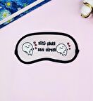 Sütü Çilekli Seni Sürekli Tasarımlı Uyku Bandı