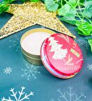 Kırmızı Yeni Yıl Tasarımlı Kokulu Teneke Mum