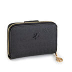 Nas Bag Kadın Yatay Cüzdan Siyah Gofraj