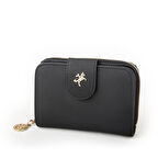 Nas Bag Kadın Yatay Cüzdan Siyah Karaca