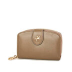 Nas Bag Kadın Çoklu Kart Bölmeli Cüzdan Vizon Nero