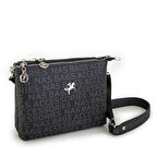 Nas Bag Kadın Çapraz Çanta Siyah Yazılı