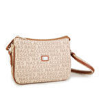 Nas Bag Çapraz Çanta Vizon Taba Yazılı