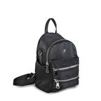 Nas Bag Kadın Sırt Çantası Siyah Saten