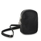 Nas Bag Çapraz Çanta Siyah Taşlı