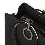 Nas Bag Kadın Çapraz Çanta Zincirli Şık Çanta Siyah Karaca