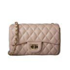 Nas Bag Kadın Çapraz Çanta Kapitone Zincir Detaylı Pudra  Nova 