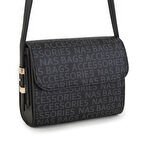 Nas Bag Çapraz Çanta Siyah Yazılı