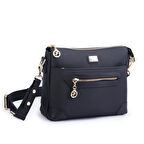 Nas Bag Kadın Postacı Çapraz Çanta Siyah Lacst (en 25 cm ; boy 22 cm )