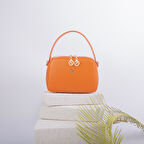 Nas Bag Kadın Mini El ve Çapraz Çanta Turuncu  (en:20 boy :15)