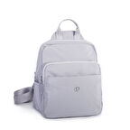 Nas Bag Kadın Çok Gözlü Su Geçirmez (water proof ) Ultra Hafif Sırt Çantası Gri 