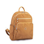 Nas Bag Kadın Çok Gözlü Hafif Su Geçirmez Unisex  (water proof) Çanta Hardal