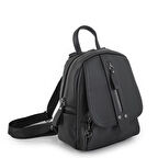 Nas Bag Kadın Sırt Çantası ve Omuz Çantası Dönüştürülebilir Tasarım  Siyah Mercan 