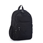 Nas Bag Büyük Boy Unisex Hafif  ve Su Geçirmez Çok Gözlü Sırt Çantası Siyah 