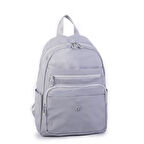 Nas Bag Unisex Büyük Boy Çok Gözlü Su Geçirmez Sırt Çantası Gri