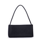 Nas Bag Kadın Basic Baget Omuz ve Çapraz Çanta Siyah Taşlı (27x12 cm )