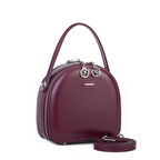 Nas Bag Mini Kadın El ve Çapraz Çanta (17x17 cm) Bordo 