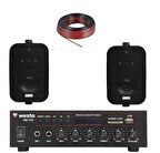 2 Hoparlör Masaj Salonu Ses Sistemi, Cafe Ses Sistemi, Spa Ses Sistemi, Hoparlör ve Amfi Hazır Set PRO