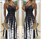 Kadın Suprem Kumaş Dijital Baskılı Elbise