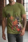 Erkek Slim Fit  Baskılı Tasarım Streetwear Tişört