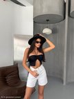 Yüksek Bel %100 Pamuklu Eskitme Detaylı Denim Şort - Premium Jean Shorts