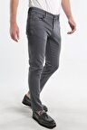 İntersivin Slim Fit Siyah Pamuklu Likralı Antrasit Erkek 5 Cep Pantolon