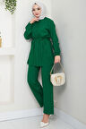 Hakim Yaka Gömlekli İkili Takım Zümrüt Rengi HM2688
