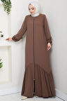 Kolu Volanlı Ferace Kahverengi HM2862