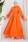 Kuşaklı Mevlana Elbise Turuncu