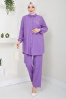 Bürümcük Gömlekli Takım Lila HM2394