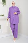 Bürümcük Gömlekli Takım Lila HM2394