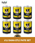 Reflex Plus Köpek Maması 6'lı Dana Etli Pate Set