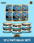 Reflex Plus Kedi Maması 12'li Pati Balık Set