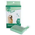 Sustali Tel Uç Kedi Köpek Fırça Yeşil Medium