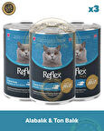 Reflex Plus Jöle İçinde Et Parçacıklı Alabalıklı ve Ton Balıklı Yetişkin Kedi Maması 3X400gr