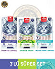 Wanpy Urinary-Kidney Health-Hairball Control Fonksiyonel Kedi Krema Ödülü Mix Paket 5x14gr 3lü Set 