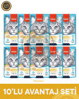 Wanpy Pouch Tavuklu Yaş Kedi Maması 10x70gr