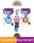 Gigwi Ball Sert Top 5 Cm Şeffaf-Turuncu-Catnipli Tırtıl Oyuncak 3'lü Set