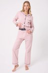 MARISILK™ SEASTRIPE Premium Dokuma Uzun Kollu Uzun Pantolonlu Kadın Pijama & Lounge Takımı
