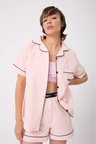  MARISILK™ Kadın Yazlık Şortlu Uzun Gömlekli Pijama & Lounge Takımı 