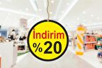 3M Mağaza Dönkartı %20 Indirimii Yazılı Çift Yön Baskılı Dönkart dk58